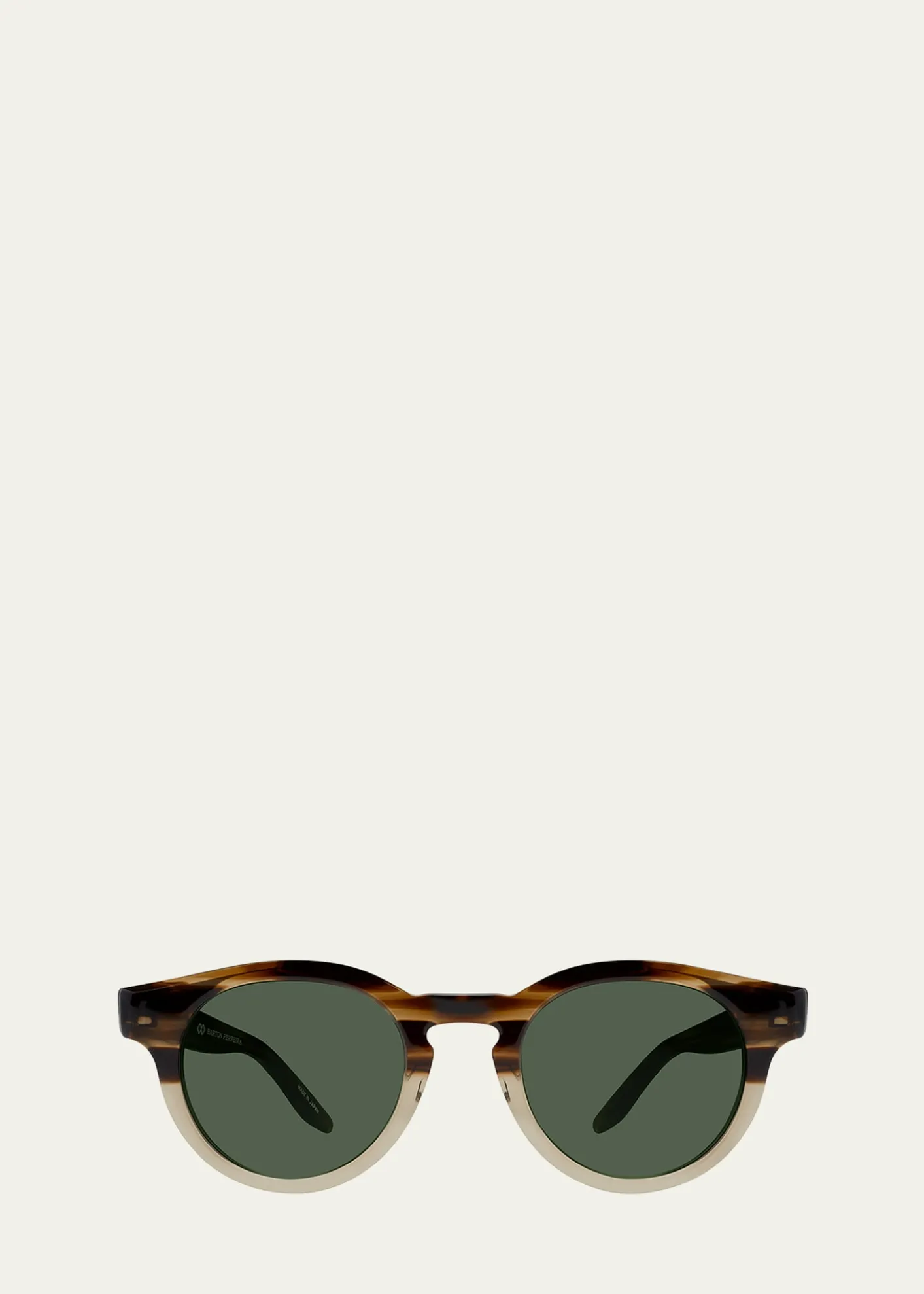 Barton PerreiraMen's Oxford Acetate Round Sunglasses