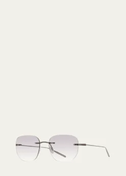 Barton PerreiraMen's Tyrone Titanium Rimless Square Sunglasses