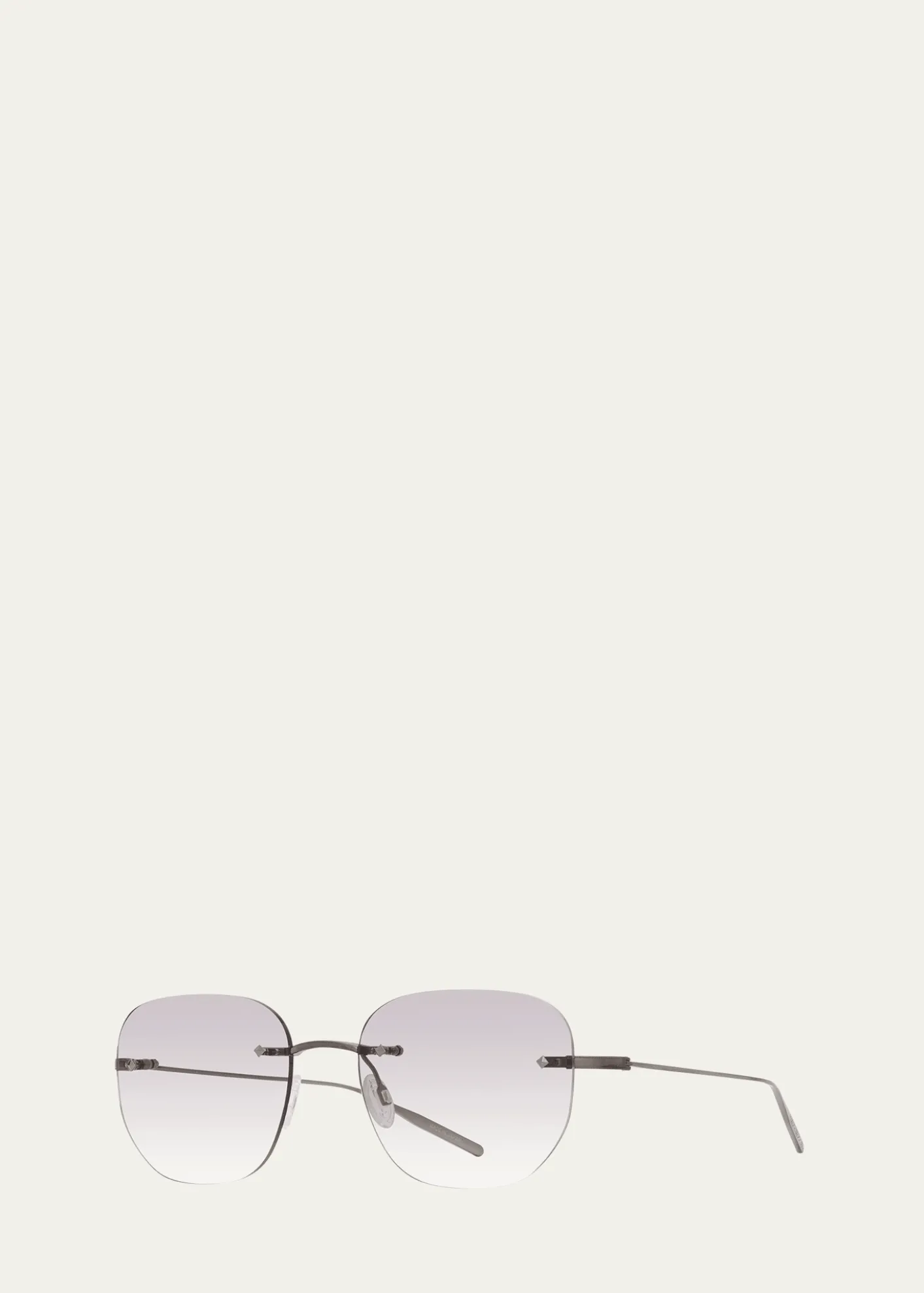 Barton PerreiraMen's Tyrone Titanium Rimless Square Sunglasses