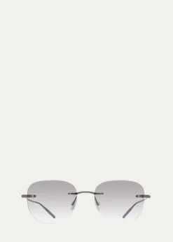 Barton PerreiraMen's Tyrone Titanium Rimless Square Sunglasses