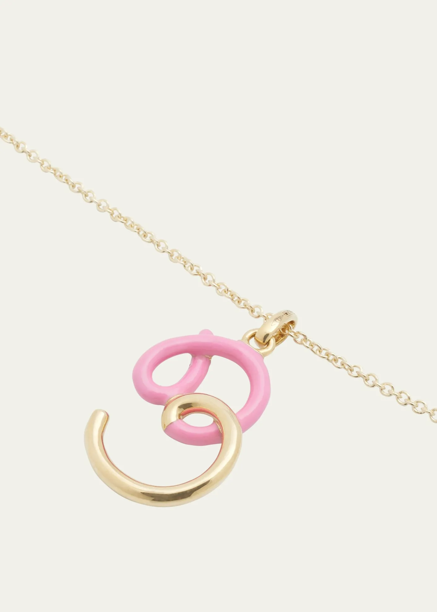 Bea BongiascaEnamel Letter Necklace