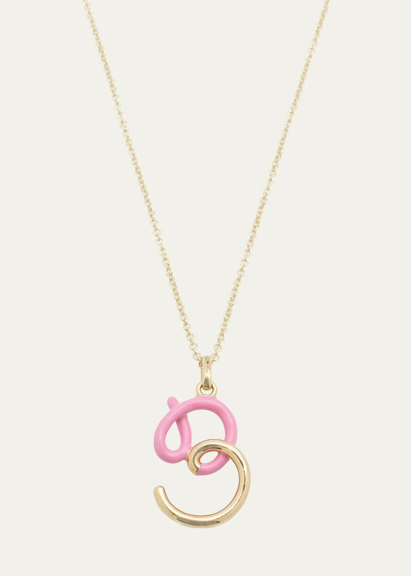 Bea BongiascaEnamel Letter Necklace