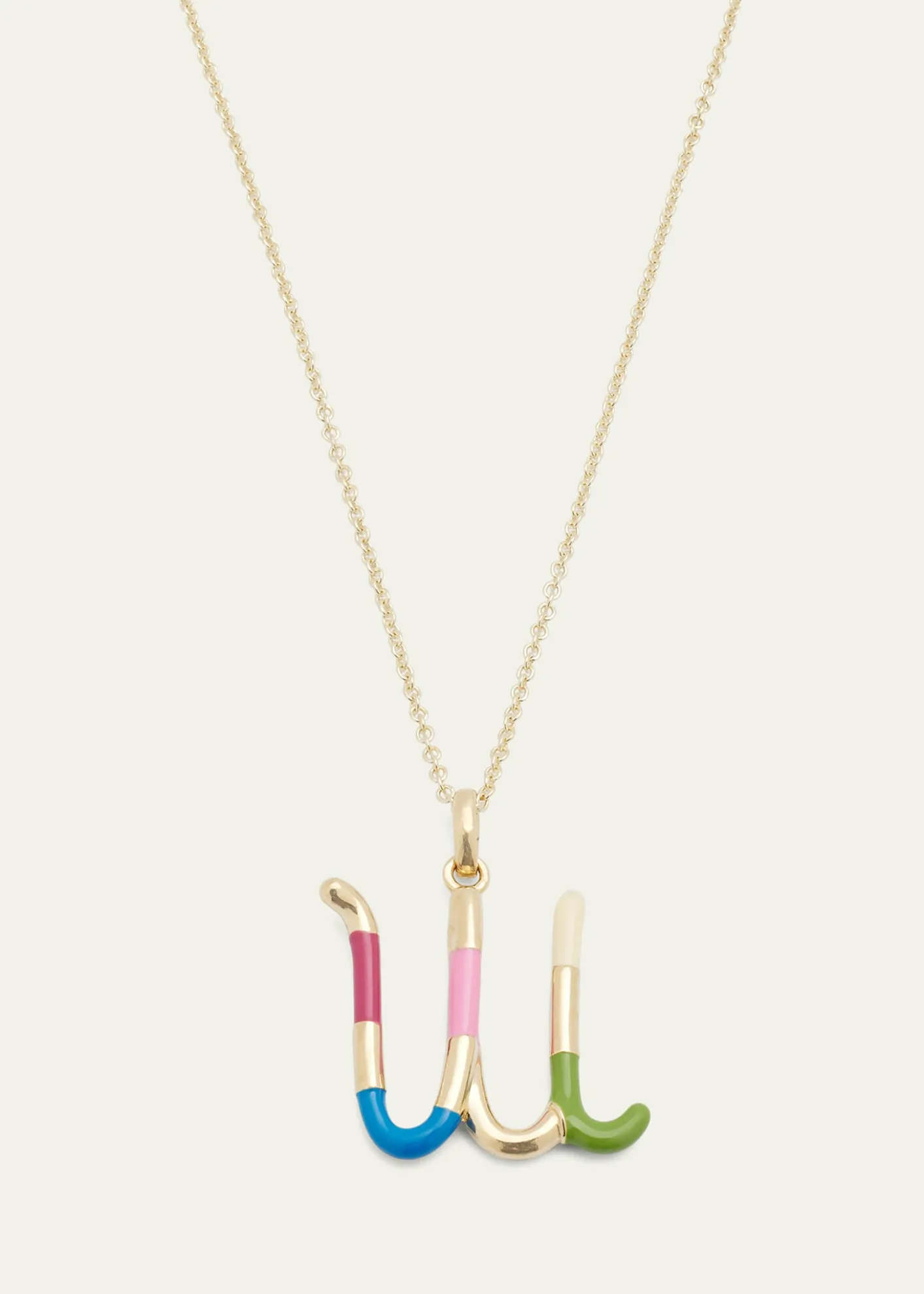 Bea BongiascaEnamel Letter Necklace