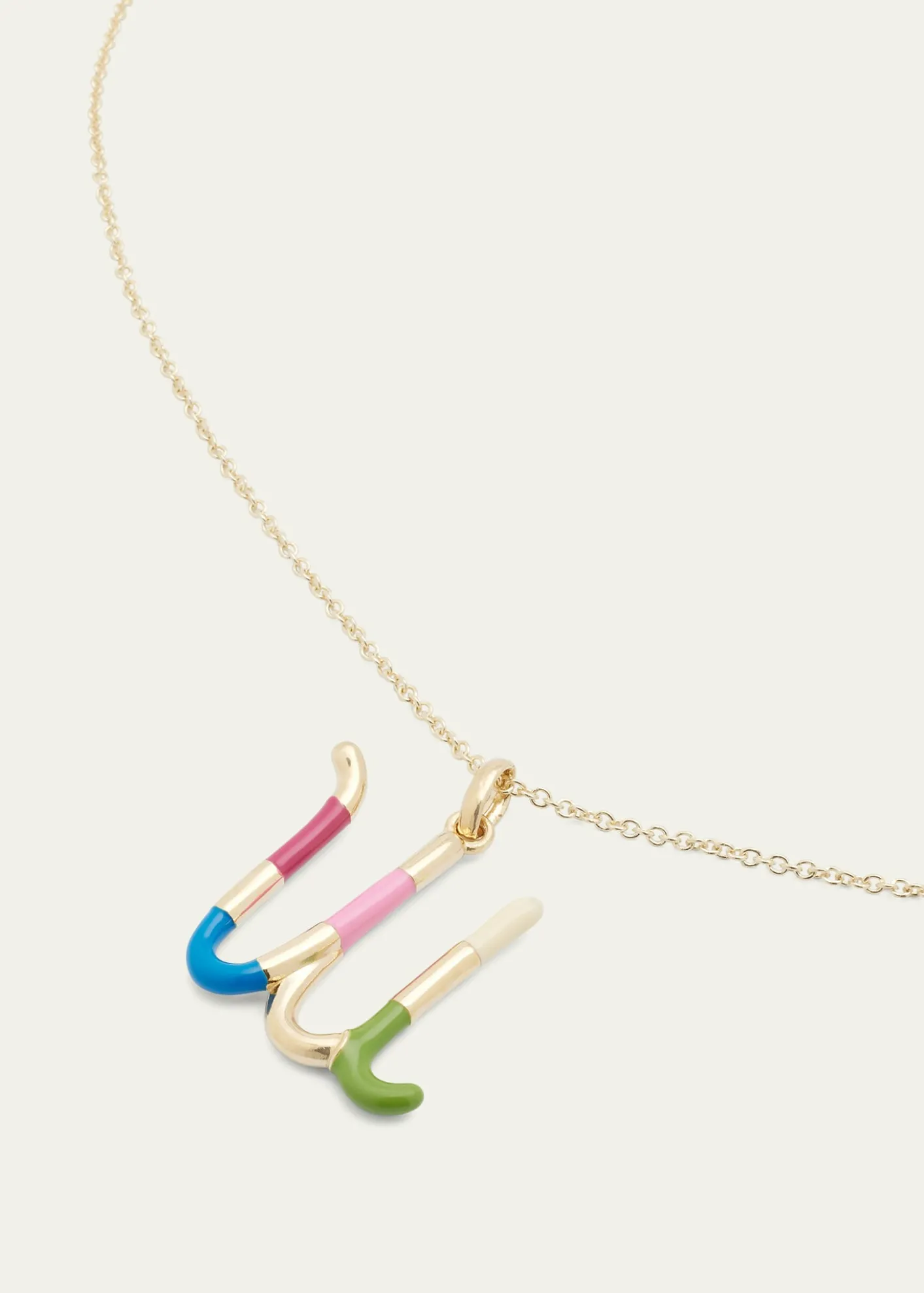 Bea BongiascaEnamel Letter Necklace