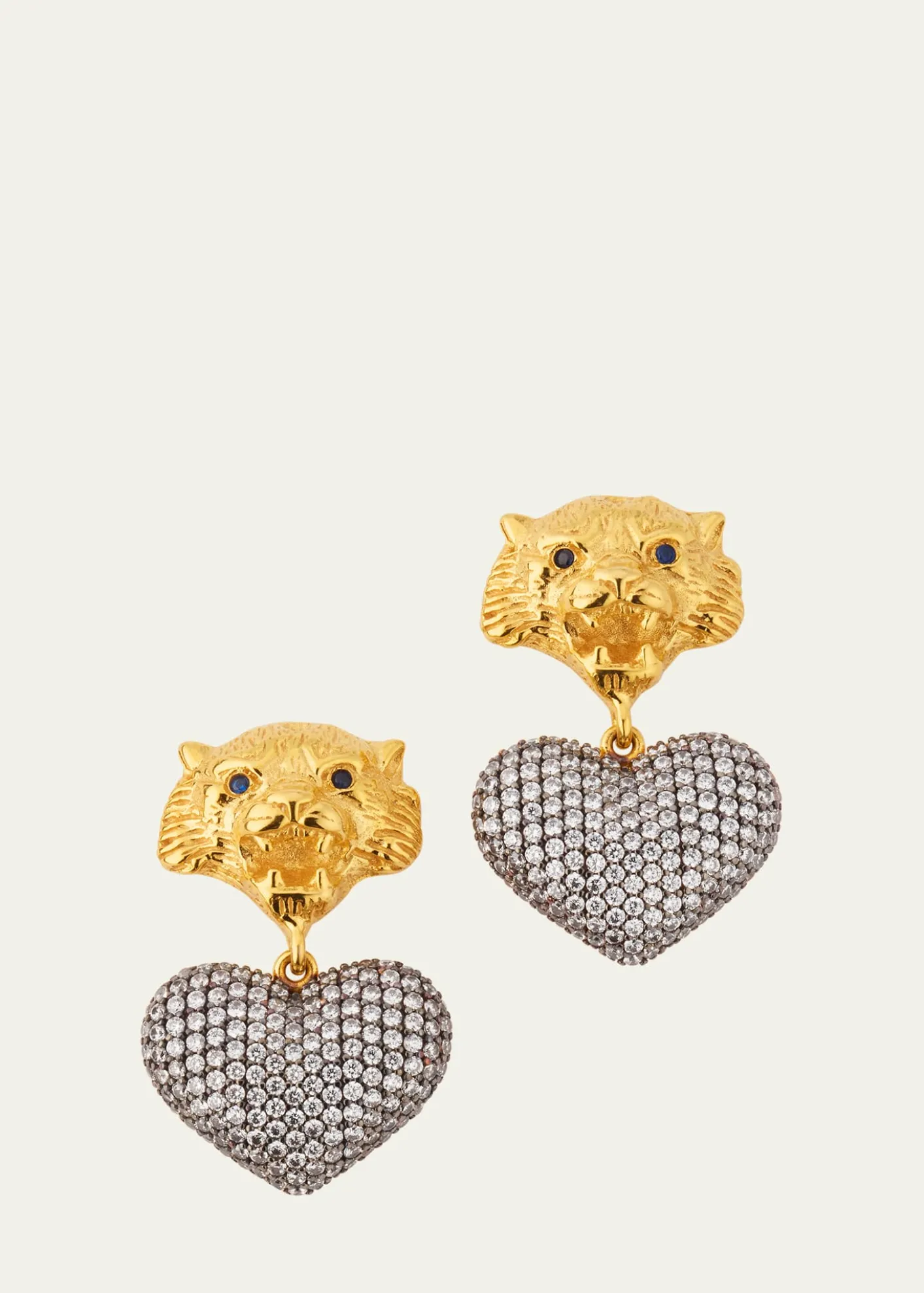 Begum KhanTiger Heart Dangle Earrings