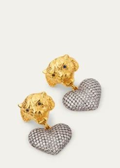 Begum KhanTiger Heart Dangle Earrings