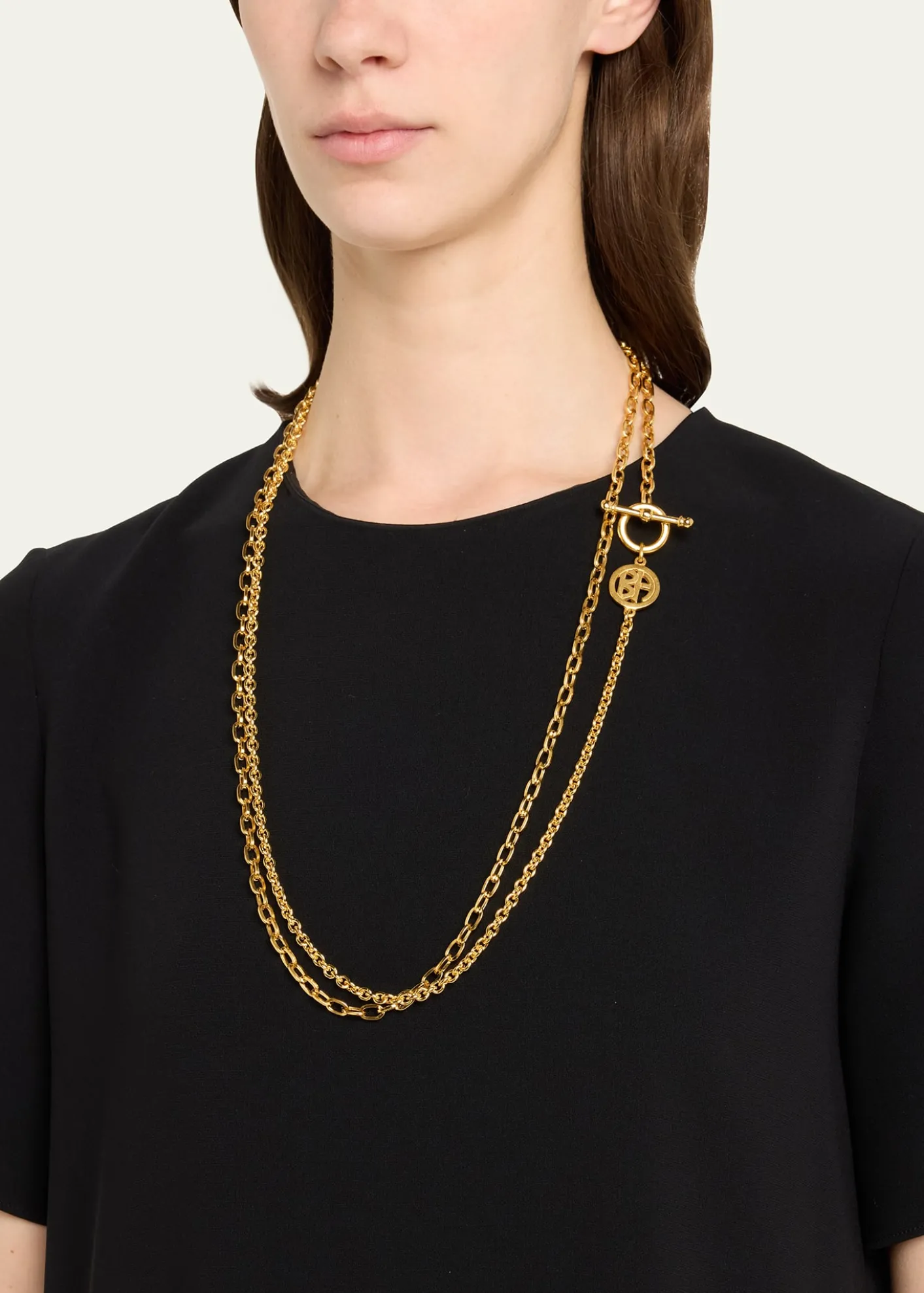 Ben-AmunArielle Gold Lariat Toggle Necklace