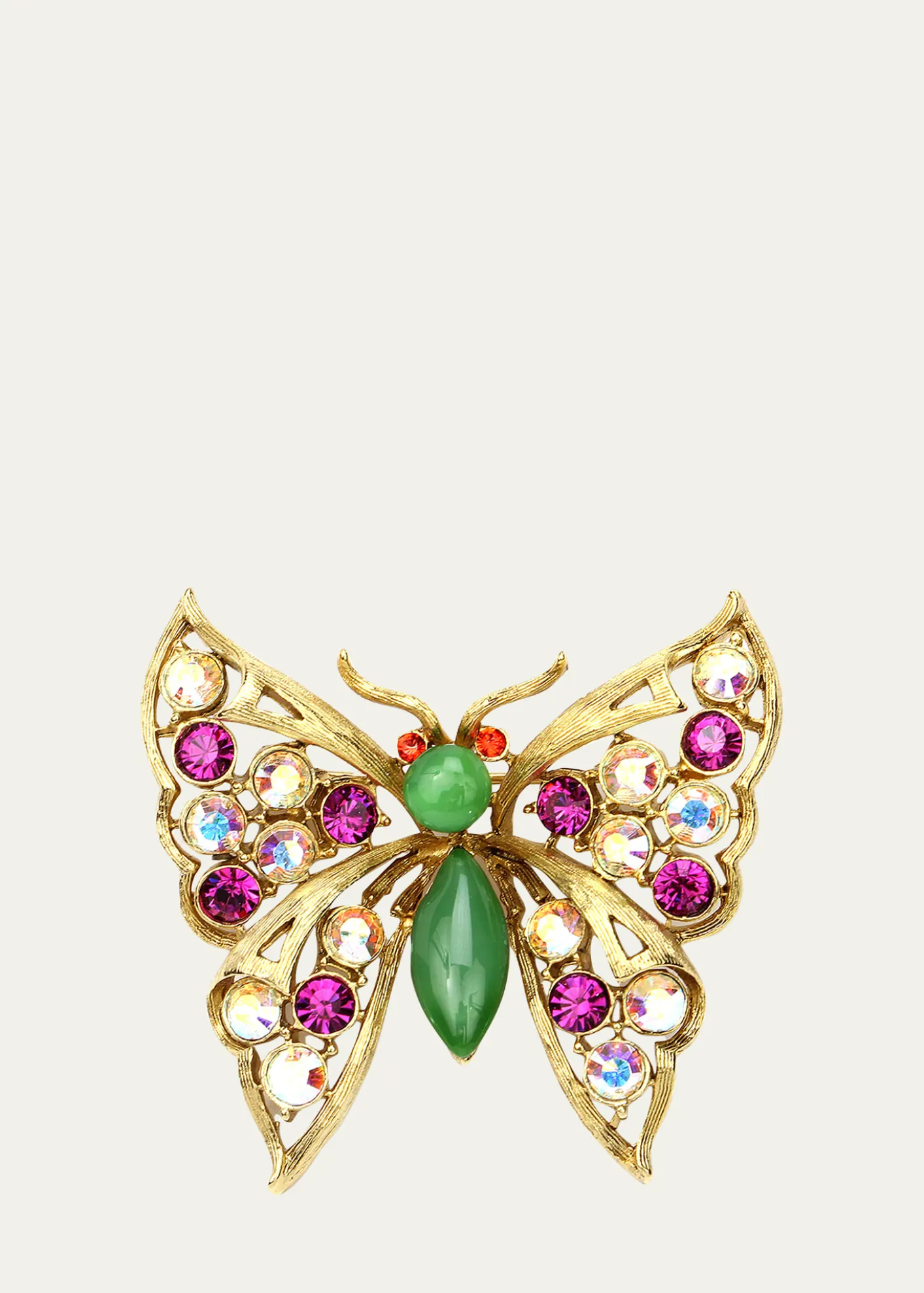 Ben-AmunCrystal Butterfly Brooch