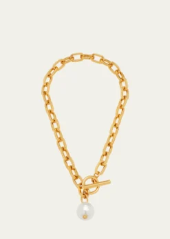 Ben-AmunGold Chain Toggle Necklace with Pearly Drop