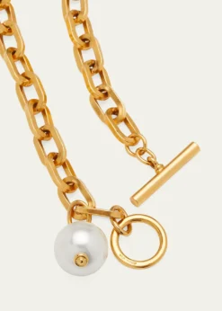 Ben-AmunGold Chain Toggle Necklace with Pearly Drop