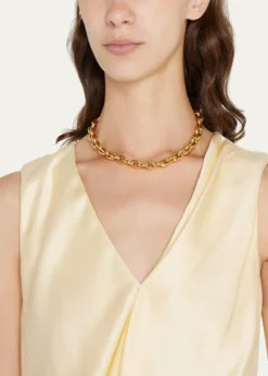Ben-Amun24k Gold Electroplate Oval Link Chain Necklace