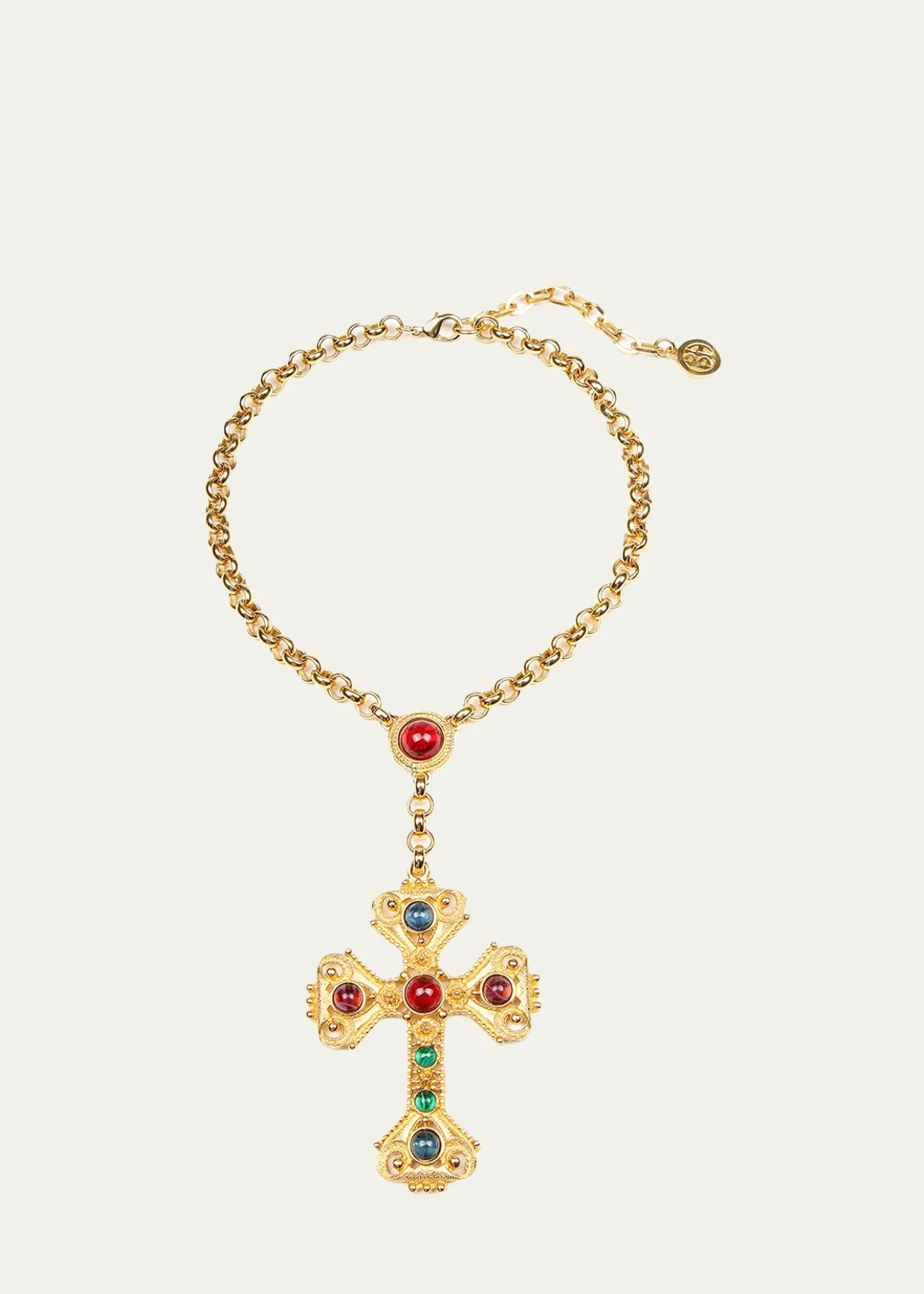 Ben-AmunLong Cross Pendant Necklace