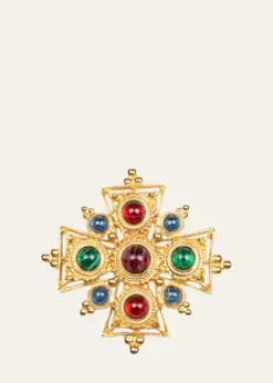 Ben-AmunMulticolor Cross Brooch