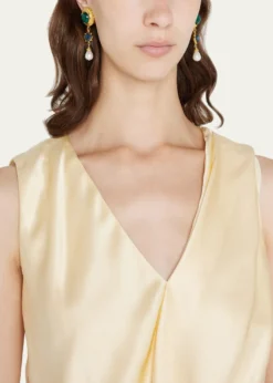 Ben-AmunMulti Stone Clip-On Earrings