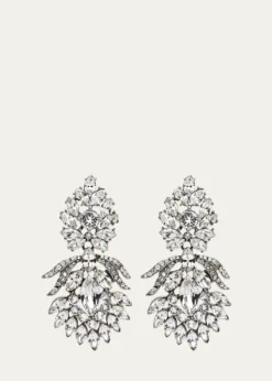 Ben-AmunSilver Crystal Peacock Drop Clip-On Earrings