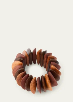 Ben-AmunStretch Two-Tone Wooden Bracelet
