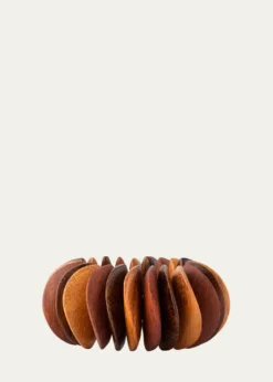 Ben-AmunStretch Two-Tone Wooden Bracelet