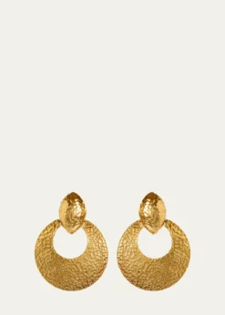 Ben-AmunTextured Hoop Clip-On Earrings