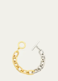 Ben-AmunTwo-Tone Link Bracelet, 0.5"W