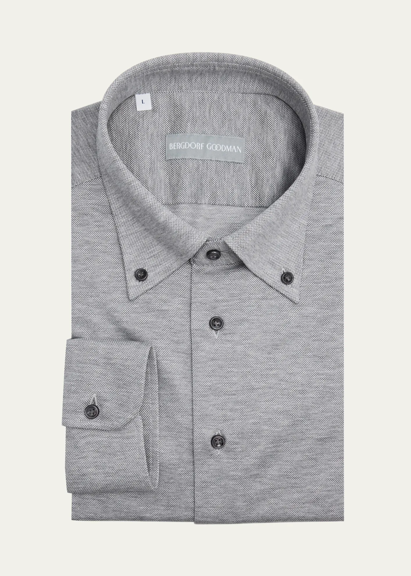 Bergdorf GoodmanMen's Cotton Pique Button-Collar Sport Shirt