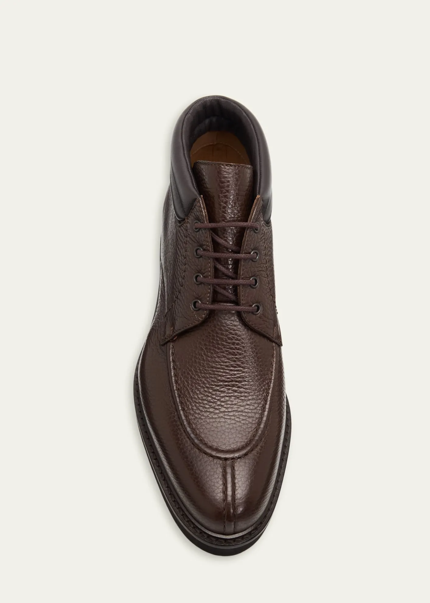 Bergdorf GoodmanMen's Grained Leather Napa-Collar Ankle Boots