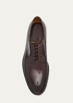 Bergdorf GoodmanMen's Lug-Sole Calfskin Derby Shoes