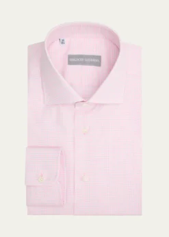 Bergdorf GoodmanMen's Mini Check Button-Front Dress Shirt