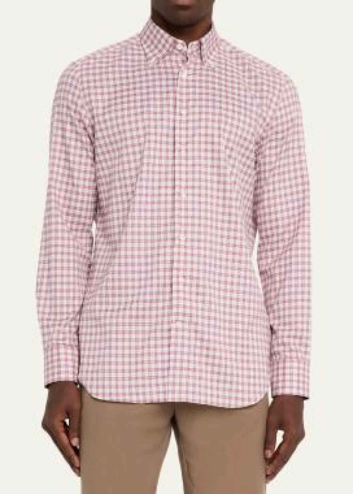Bergdorf GoodmanMen's Plaid Button-Front Dress Shirt