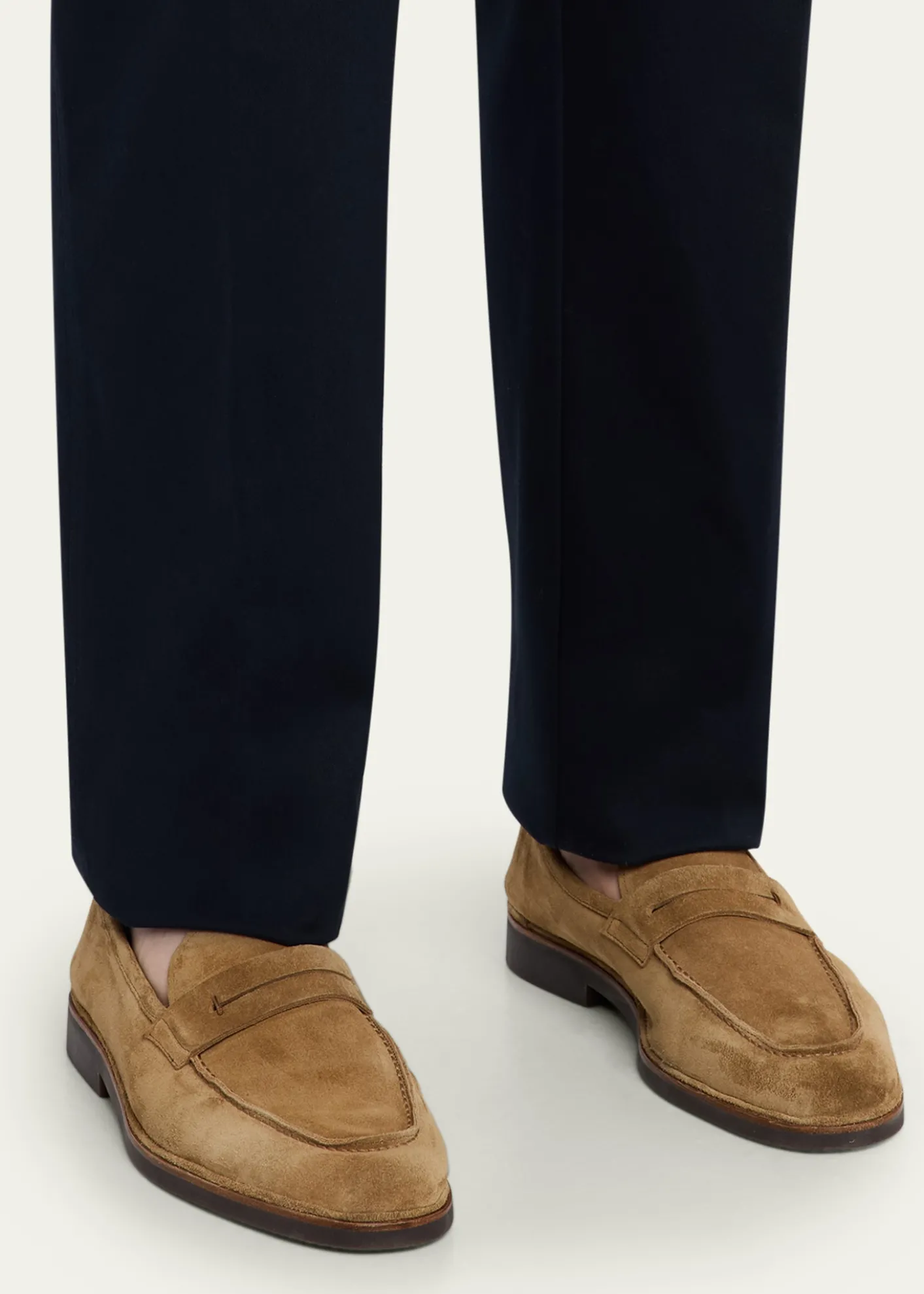 Bergdorf GoodmanMen's Suede Flex-Sole Penny Loafers