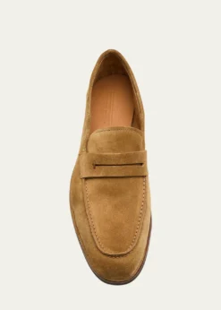 Bergdorf GoodmanMen's Suede Flex-Sole Penny Loafers