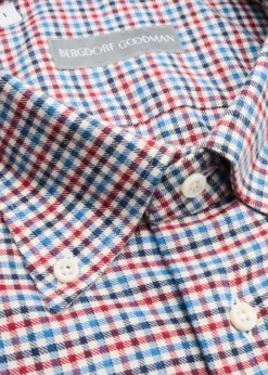 Bergdorf GoodmanMen's Cotton Gingham Button-Collar Sport Shirt