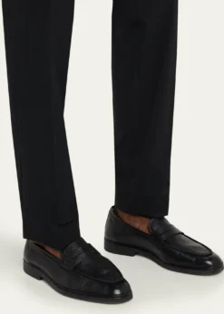 Bergdorf GoodmanMen's Deerskin Flex-Sole Penny Loafers