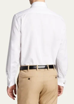 Bergdorf GoodmanMen's Formal Twill Fly-Front Dress Shirt