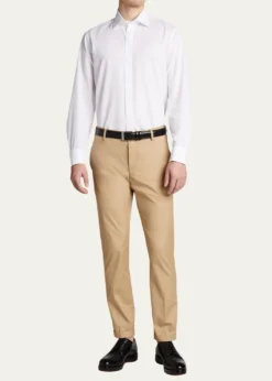 Bergdorf GoodmanMen's Formal Twill Fly-Front Dress Shirt