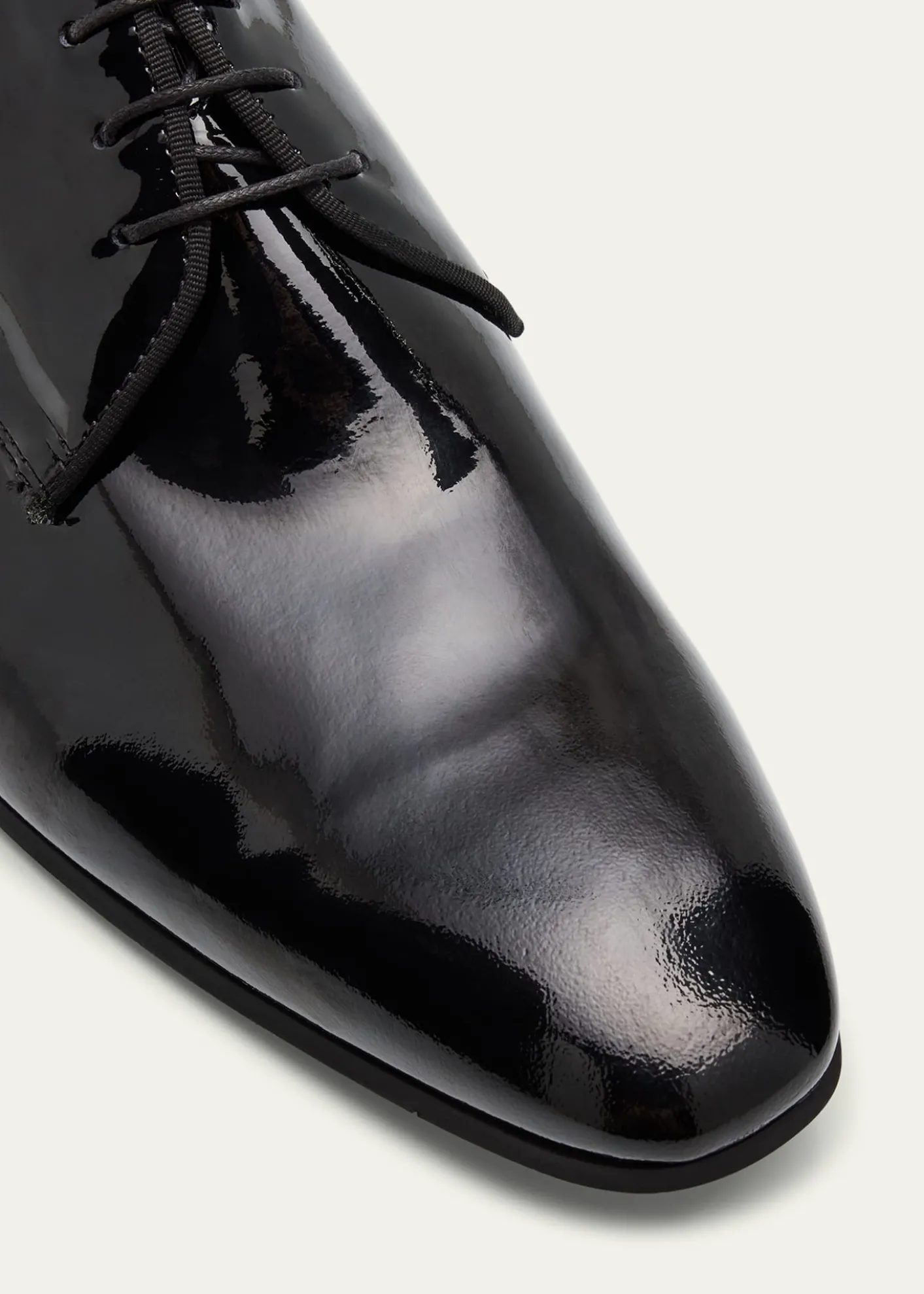 Bergdorf GoodmanMen's Patent Leather Rubber-Sole Derby Shoes
