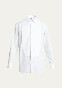 Bergdorf GoodmanMen's Pique Bib-Front Tuxedo Shirt