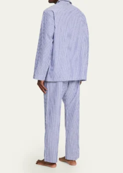 Bergdorf GoodmanMen's Striped Cotton Pajama Shirt