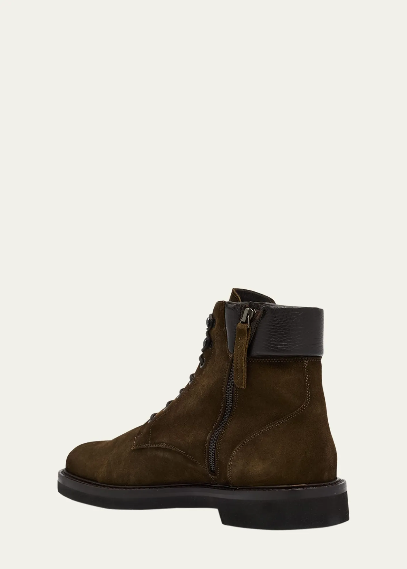 Bergdorf GoodmanMen's Waterproof Suede Side Zip Lace-Up Boots