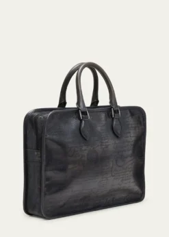 BerlutiMen's Un Jour Venezia Scritto Leather Briefcase