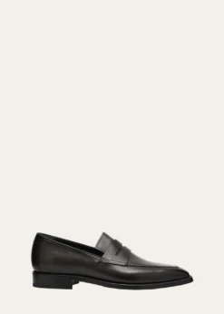 BerlutiMen's Andy Demesure Neo Flex Leather Penny Loafers