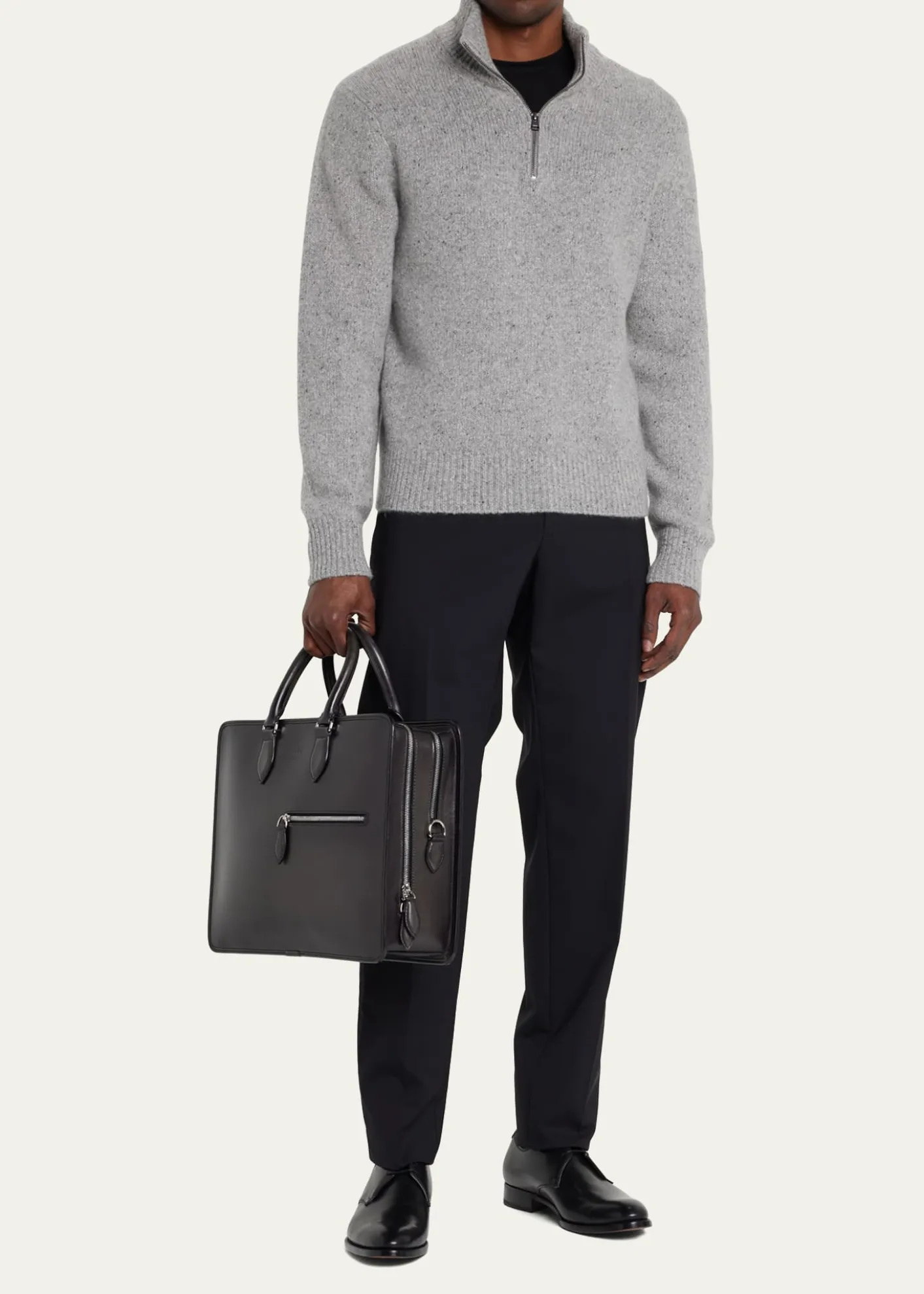 BerlutiMen's Deux Jours Leather Briefcase