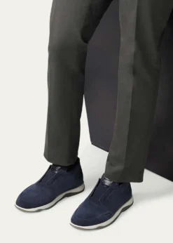 BerlutiMen's Echappee Suede Slip-On Loafer Boots