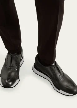 BerlutiMen's Fast Track Brogue Leather Sneakers