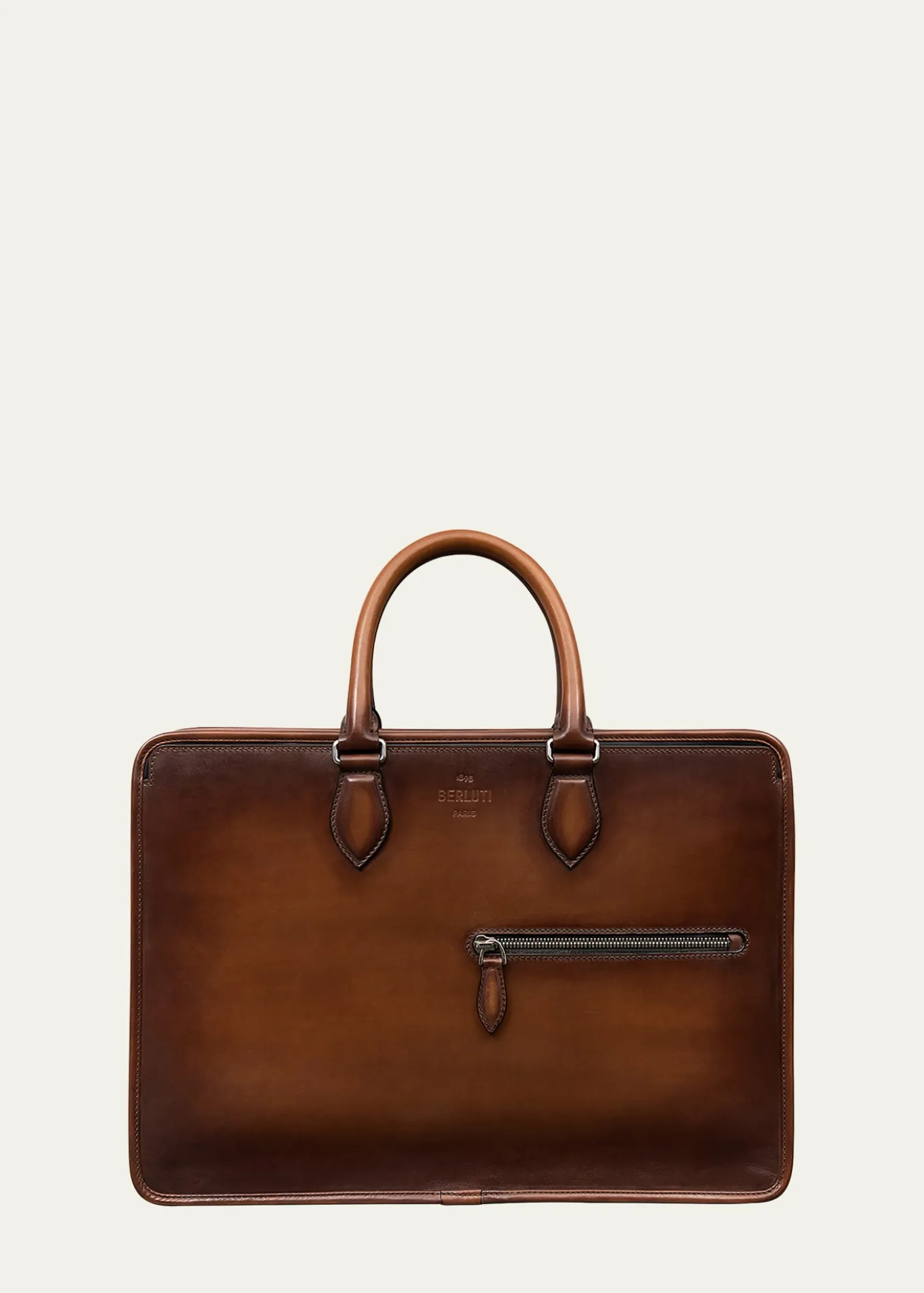 BerlutiMen's Un Jour Scritto Leather Briefcase