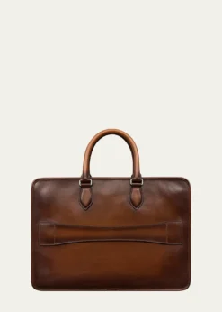 BerlutiMen's Un Jour Scritto Leather Briefcase