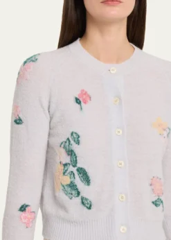 BERNADETTEClemente Floral Crewneck Cardigan