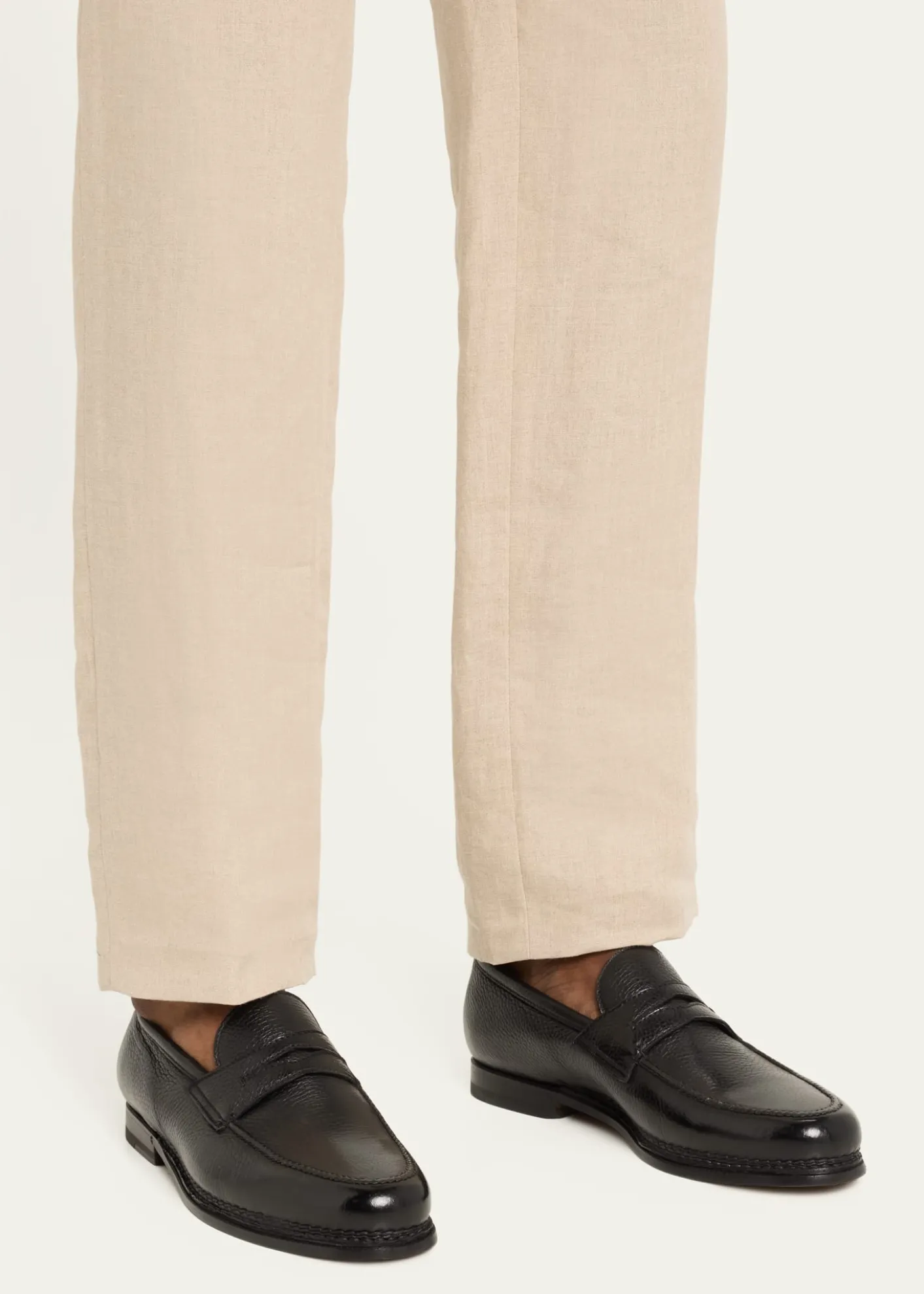 BontoniMen's Savarese II Deerskin Penny Loafers