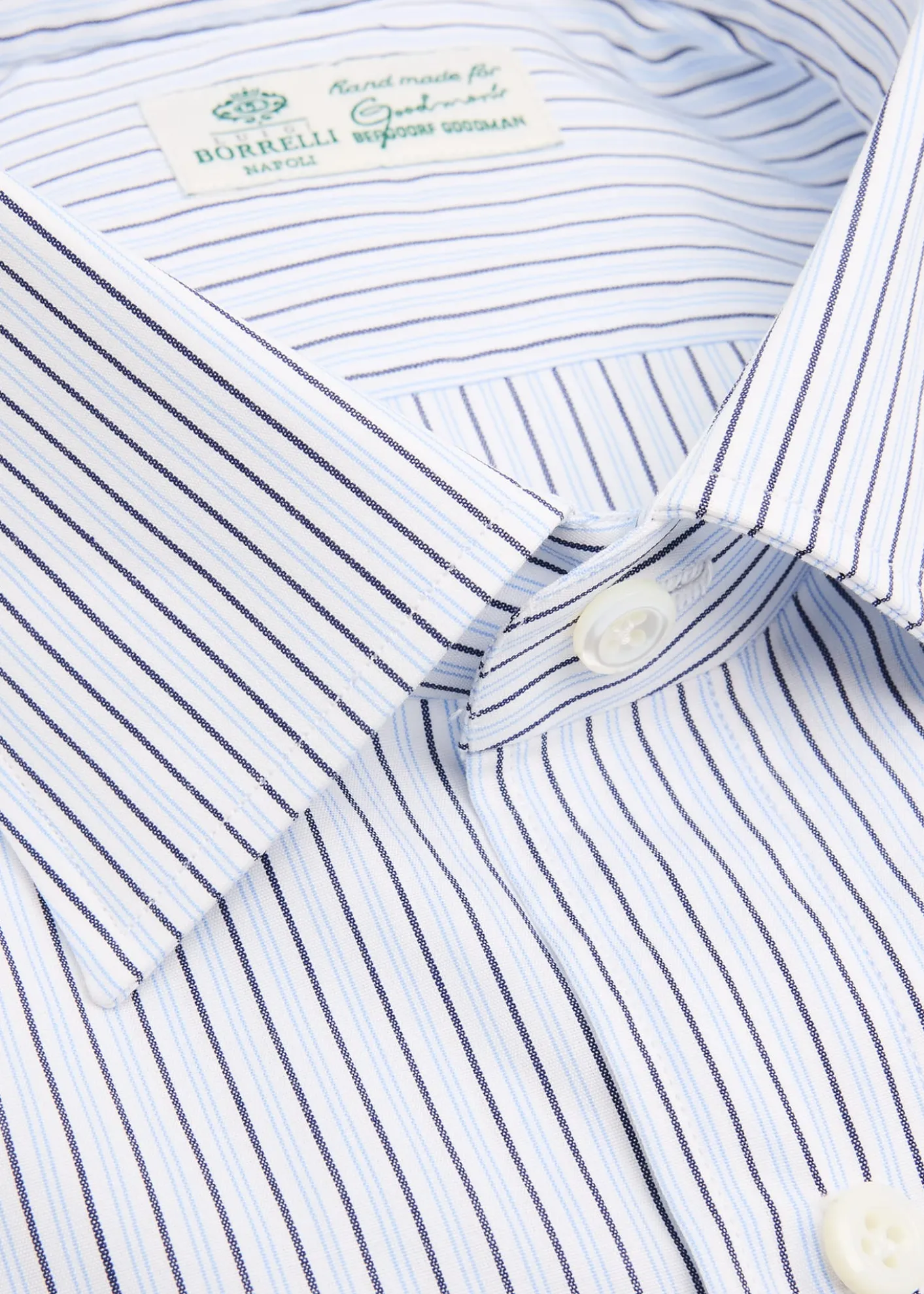 BorrelliMen's Cotton Multi-Stripe Point Collar Dress Shirt