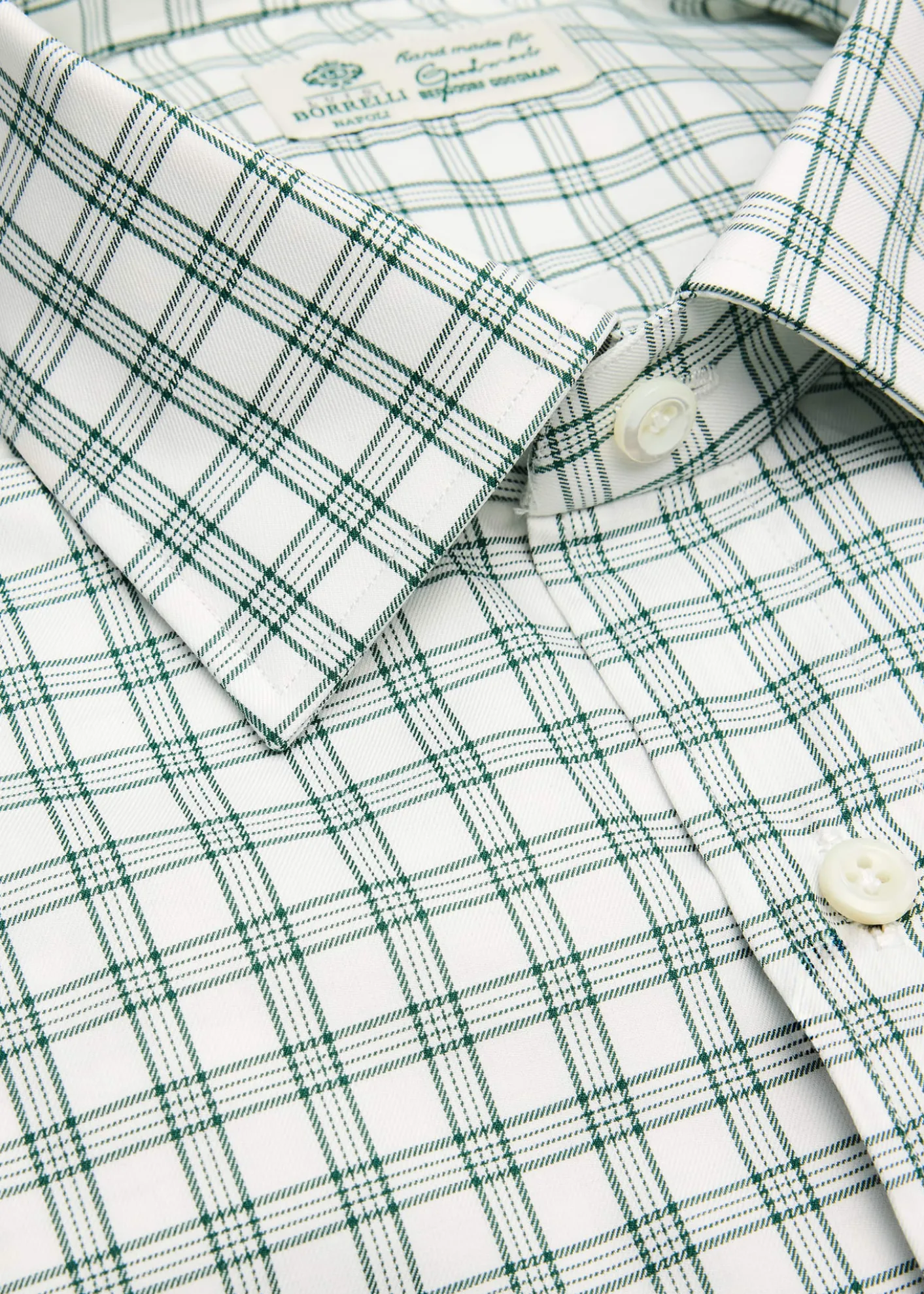 BorrelliMen's Cotton Multi-Plaid Point Collar Dress Shirt