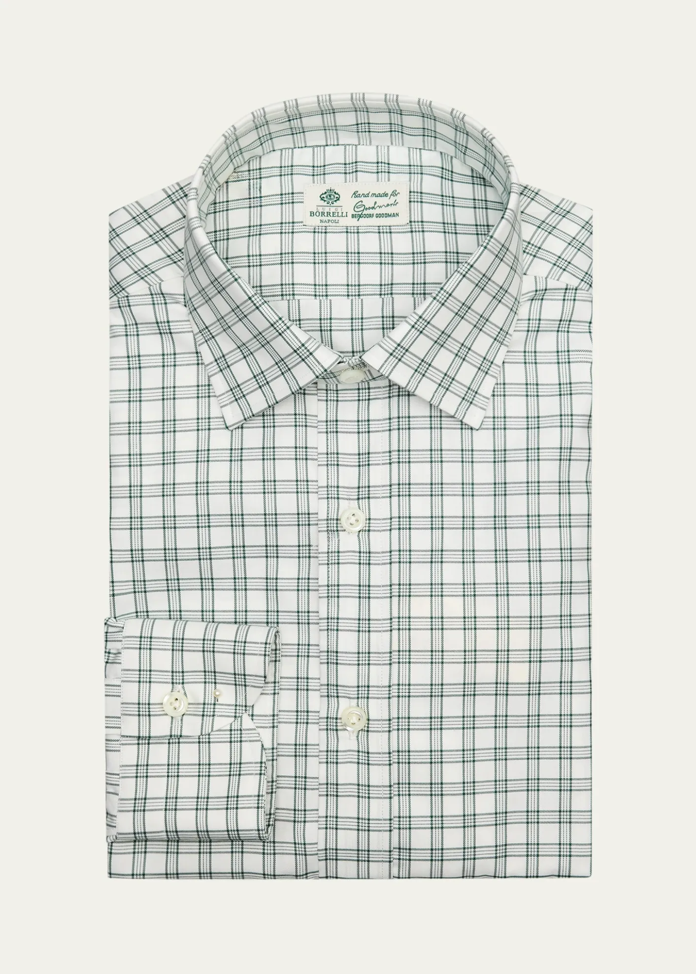 BorrelliMen's Cotton Multi-Plaid Point Collar Dress Shirt